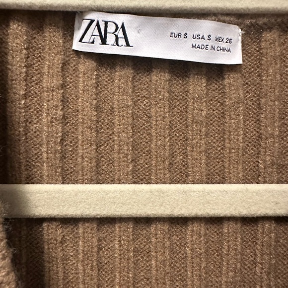 Zara Tan Ribbed Knit Jumpsuit - Picture 7 of 8